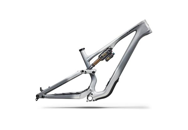 Specialized S-Works Stumpjumper 15 EVO Frameset  - FOX FLOAT X GENIE Factory SATIN SHADOW SILVER / ASHEN GREY / GLOSS BLACK LIQUID METAL S5