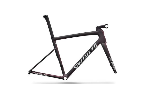 Specialized Tarmac SL8 Frameset - FACT 10r Carbon SATIN CARBON / 100% CQV REFLEX SUPER RED PEARL FRONT EDGE FADE / METALLIC WHITE SILVER 58