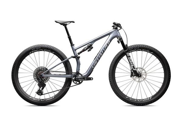 Specialized Epic 8 Pro  - SRAM X0 AXS, RockShox Ultimate Flight Attendant Glacial Metallic Pearl / Metallic White Silver S