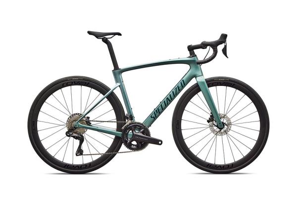 Specialized Roubaix SL8 Expert - Shimano Ultegra Di2 Gloss Fjord Metallic/White Pearl Fade/Emerald Metallic 54