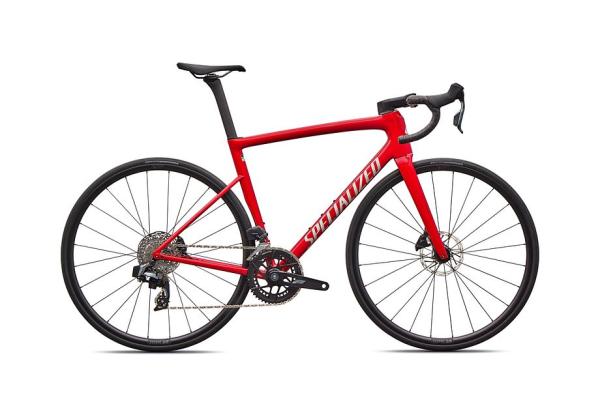 Specialized Tarmac SL8 Comp - SRAM Rival AXS GLOSS RED TINT OVER SILVER DUST / SILVER DUST 54
